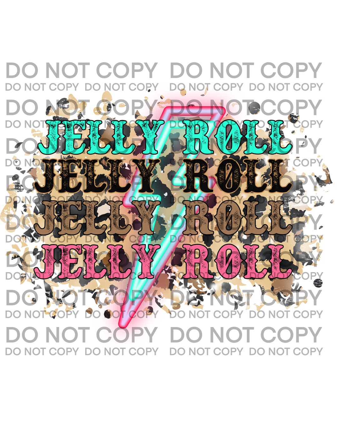 Jelly Roll Neon Cheetah Print Etsy