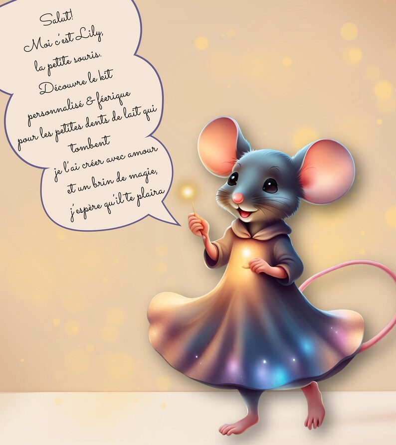 Personalized Little Mouse Box Baby Tooth Kit Wooden Tooth Box Little