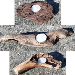 Loch Ness Driftwood Tea Light Holder