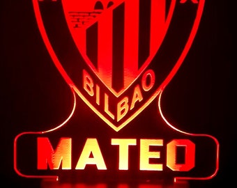 Lámpara LED Personalizada, Lámpara LED Equipos ATH. Bilbao, Lámparas Personalizadas Equipos