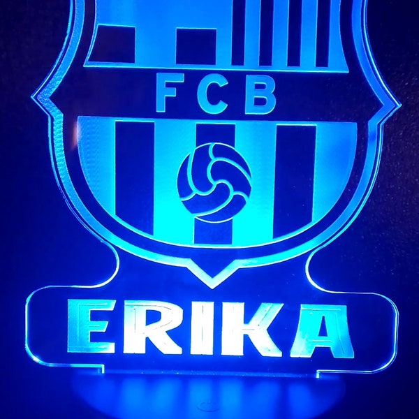 Lámpara LED Personalizada, Lámpara LED Equipos Barcelona, Lámparas Personalizadas Deportes