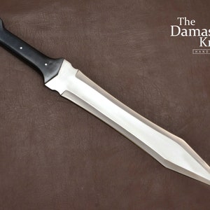 ESPADA GRIEGA GLADIUS con mango de micarta, réplica de espada de hoja fija de acero D2 hecha a mano / espada de fantasía para hombres, papá, amigo, novio, esposo, etc.