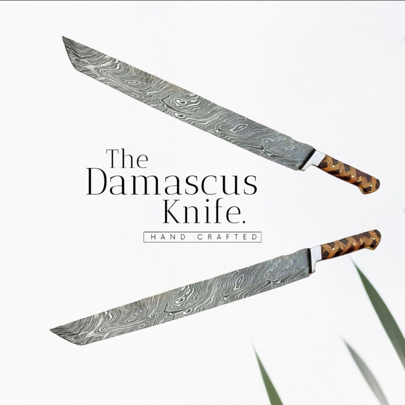 SHARP Brisket Slicer DAMASCUS Billet Carving Knife practically Used for Slicing Roasts, Meats