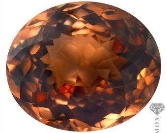 Zircon impérial 2,34 ct. Pierre précieuse naturelle rare en vrac coupe ovale Clean Imperial Champagne Zircon pierre à facettes Vietnam 8x6mm.