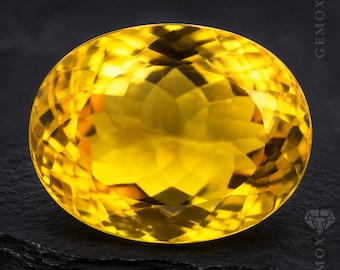 Citrine 13.78ct. Natural Loose Gemstone Oval Cut Yellow Stone 13x15mm.
