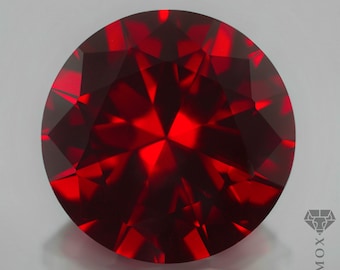 Ruby Round Cut Genuine Loose Gemstone Classic Ruby Color deep Raspberry Red Corundum Lab-Grown Gem EU