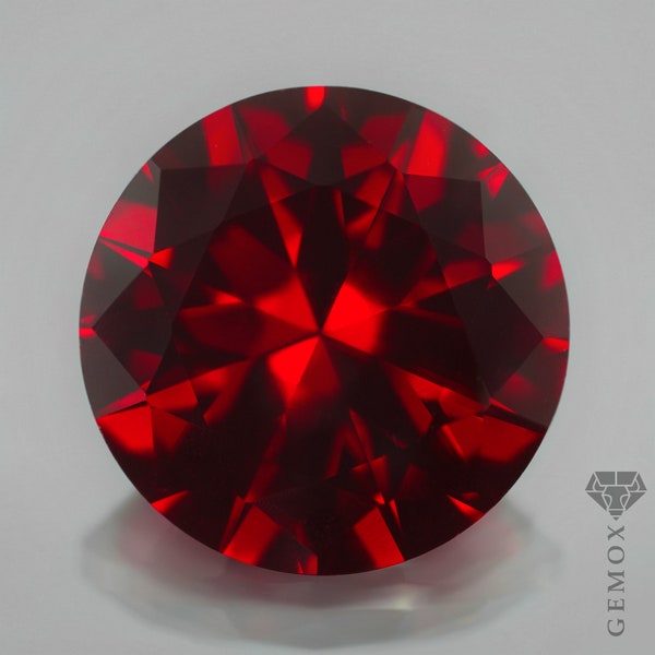 Ruby Round Cut Genuine Loose Gemstone Classic Ruby Color deep Raspberry Red Corundum Lab-Grown Gem EU