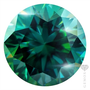 Genuine Moissanite Diamond Alternative Brilliant Cut Blue Loose Gemstone 3.20ct.