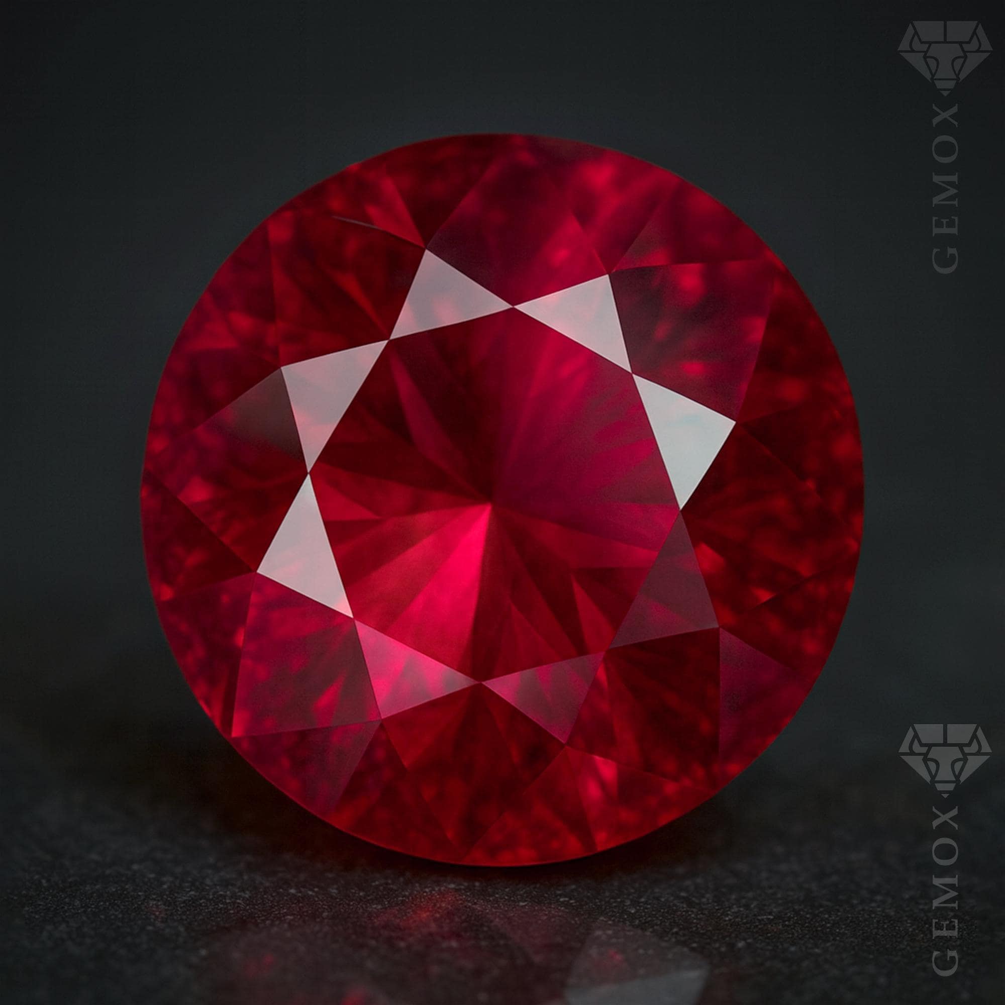 Ruby Genuine Corundum Top Quality Faceted Loose Gemstone Round Cut