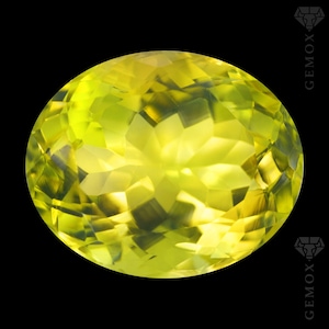 Brazilian Lemon Quartz 10.78ct. Natural Loose Gemstone Clean Oval Cut Top Faceted Yellow Stone Brazil 13x15mm.