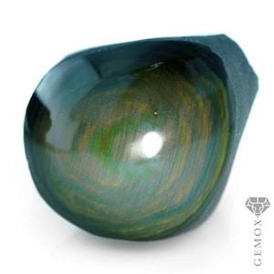 Rainbow Obsidian 134g. Natural Rough Crystal Polished on one side. Rare Obsidian Flash under light. Raw Stone healing Crystal 52x46mm.