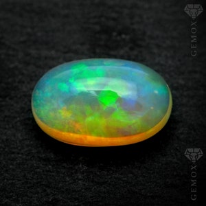 Opal 2.70ct. Loose Cabochon Natural Oval Gemstone Rainbow Australian Opal Stone 12x8mm.