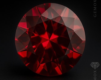 Ruby Round Cut Genuine Loose Gemstone Classic Ruby Color deep Raspberry Red Corundum Lab-Grown Gem