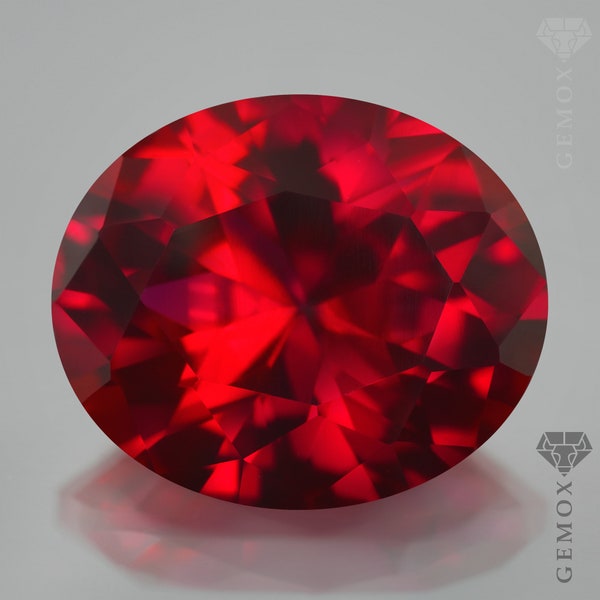 Rubis Loose Gemstone Authentique Lab-Grown Oval Cut rubis classique Raspberry Red Color Stone EU