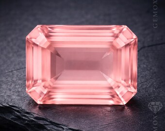 Natural Pink Tourmaline Gemstone: 1.51ct Octagon Cut Mozambique Stone 8x6mm.