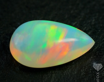 Opaal 1,60 ct. Losse Cabochon Natuurlijke Peer Edelsteen Regenboog Australische Opaal Steen 11x7mm.