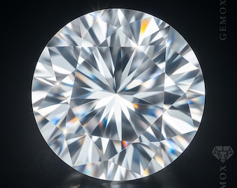 White Sapphire Round Loose Gemstone, Colorless Lab-Grown Diamond Alternative, 9 Hardness for Engagement Ring