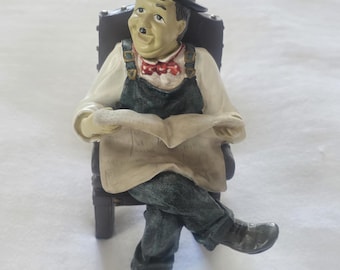 Rara figura vintage de Laurel y Hardy.