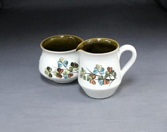 Juego de crema y azúcar Denby vintage.