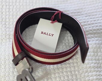 BALLY Black Leather Belt: Italian Pin Buckle, Silver & Gold  display picture 1