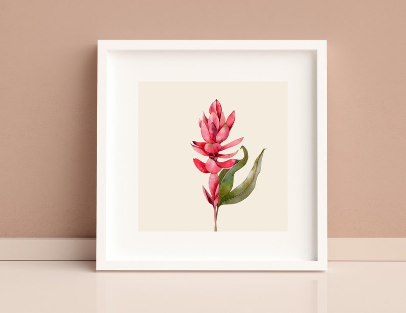 Printable Flower Wall Art, Set of 4, Floral Prints, Living Room Wall