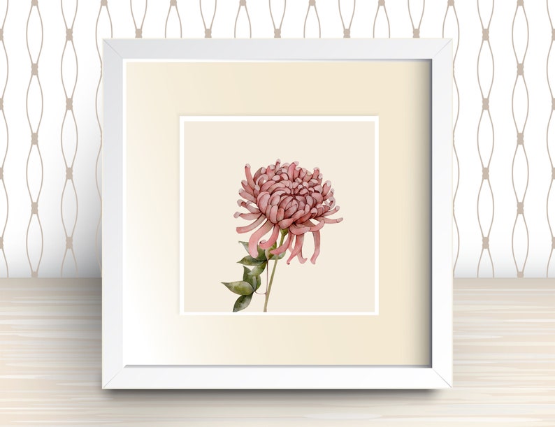 Printable Flower Wall Art, Set of 4, Floral Prints, Living Room Wall