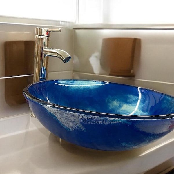Blue Bathroom Sink - Etsy