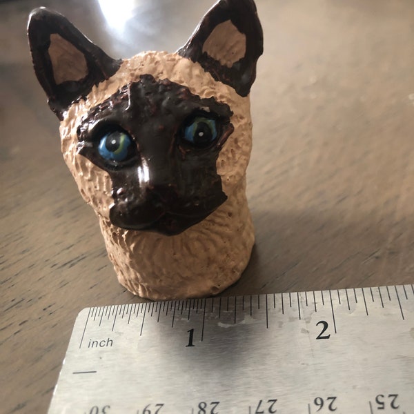 Small 2.5" Cat figurine hand painted choose from different breeds colors