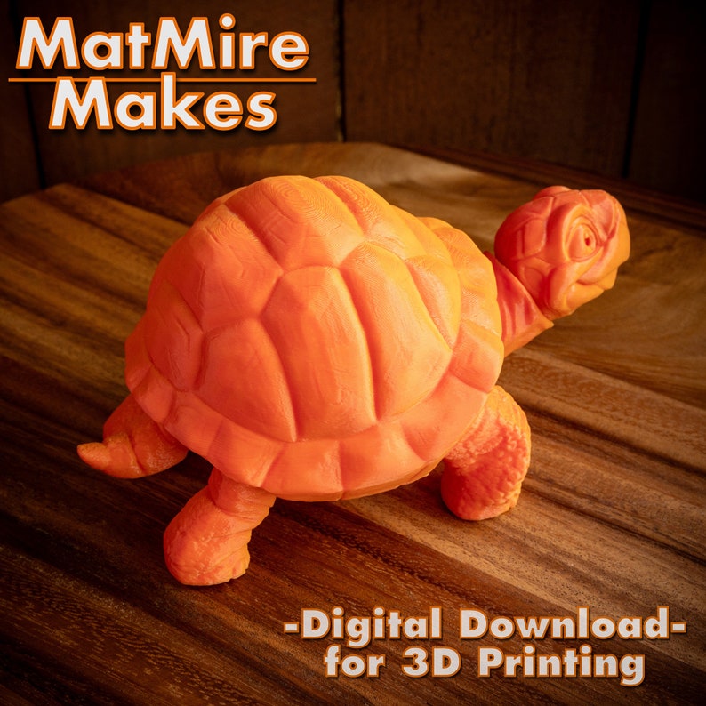 Tortoise Digital .STL File for 3d Printing, Articulated Fidget Figure, 3mf included, Cute Turtle image 7