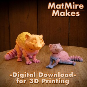 Raccoon Digital .STL File for 3d Printing, Articulated Fidget Figure ...