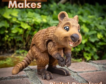 Quokka Digital .STL File for 3d Printing, Articulated Fidget Figure, 3mf included