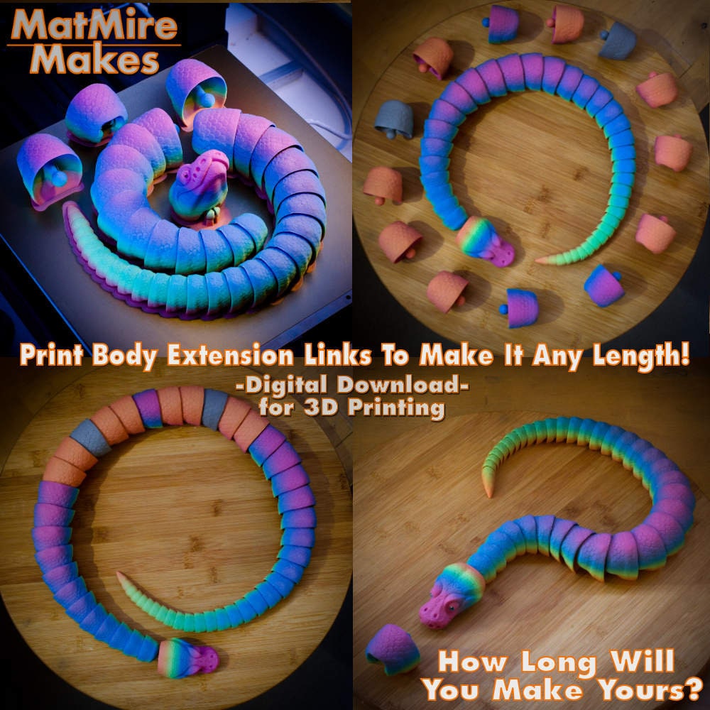 Ball Python Snake Digital .STL File for 3dprinting - Etsy