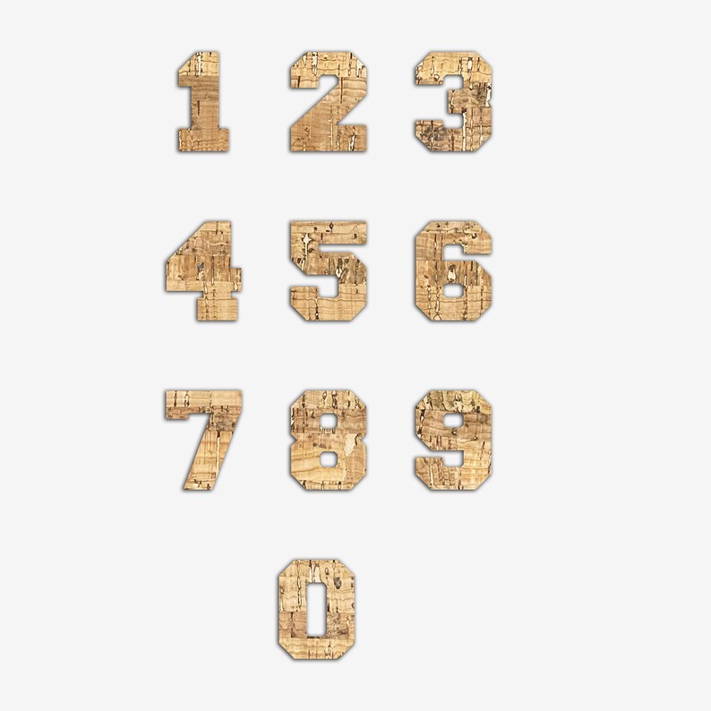 Cork Varsity Letters AZ Numbers 19 and 2.510 Cutout Etsy