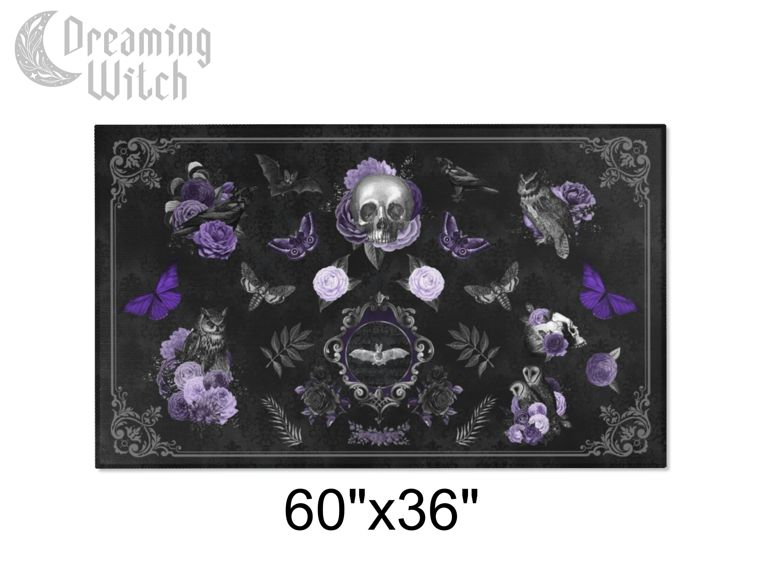 Wednesday Rug Witch Rug, Gothic Rug, Dark Academia Decor, Dark Rugs, Black Rugs ...