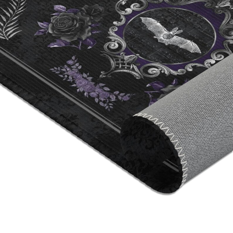 Witch Rug Gothic Rug Dark Academia Decor Dark Rugs Black - Etsy