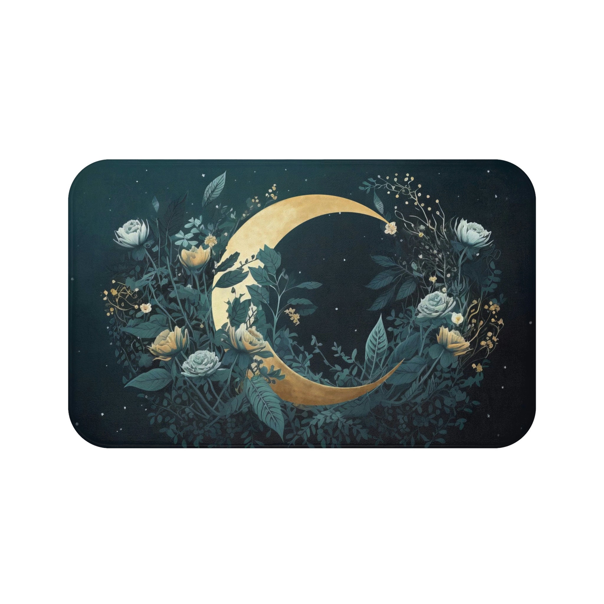 Moon Bath Mat, Witchy Cottagecore Bathroom Rug, Goth Bathroom Decor ...