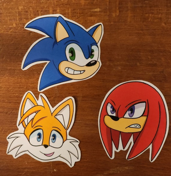 Sonic the Hedgehog Stickers classic Set 1 Fan Art Sonic SEGA 