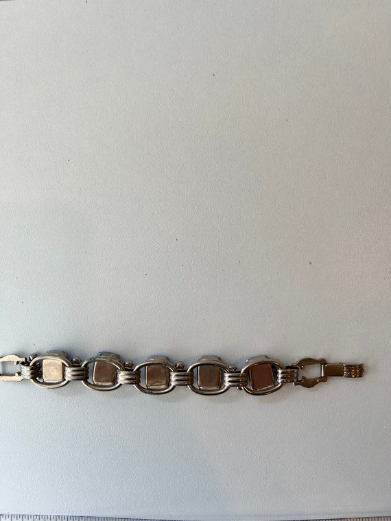 Vintage 1950s blue Cabochon bracelet - image 4