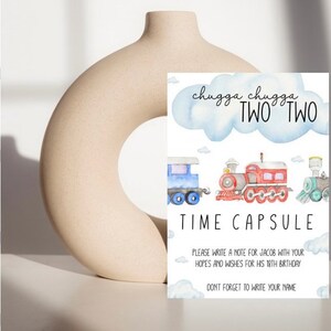Train theme Time capsule, birthday party
