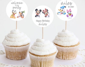 Disney Cupcake Toppers, Mickey Mouse Cupcake Toppers, Mickey Mouse Cupcake Toppers, Mickey Mouse Cupcake Toppers