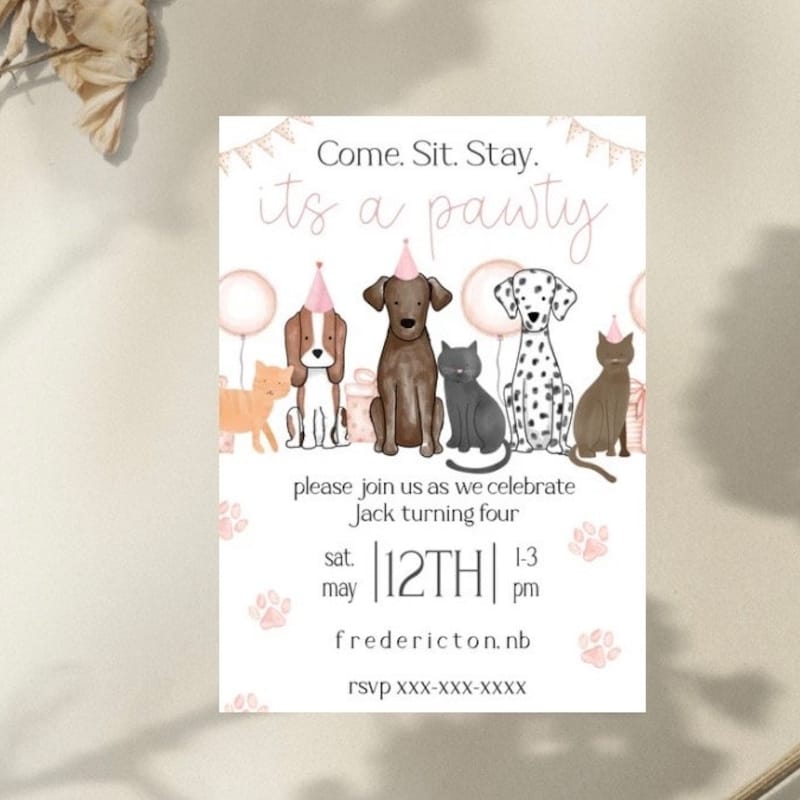 Dog and Cat Themed Birthday Party - Etsy