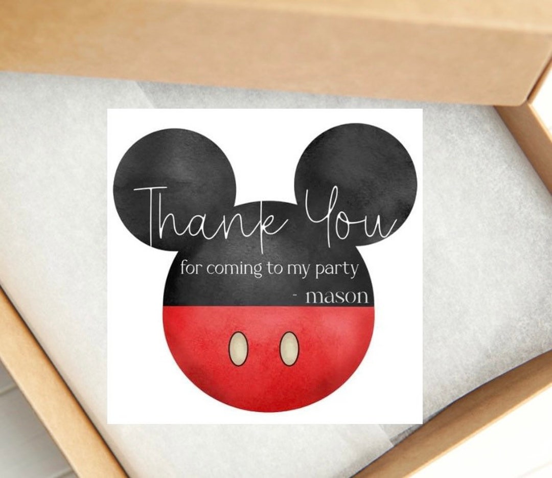 Mickey Mouse Oh Twodles Birthday Tag, Favour Tag, Thank You Mickey ...