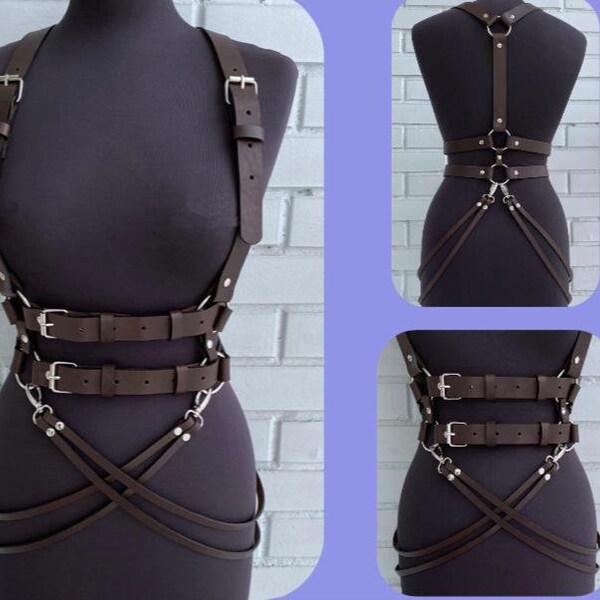 Leather Body Harness Etsy