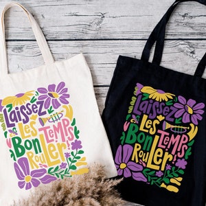 Mardi Gras Tote Bag, Carnival Bead Bag, Flur Dis Lis Purple Green Gold Tote Mardi Gras Season Gift