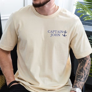 Captain John Personalized T-Shirt Boat Captain Shirt Captain John Personalized T-Shirt Boat Captain Shirt