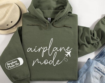 Airplane Mode Hoodie Sweatshirt, Airplane Shirt, Travel Sweater, Gift for Traveler, Airplane Mode Hoody, Vacation Shirt, Vacay Mode Crewneck