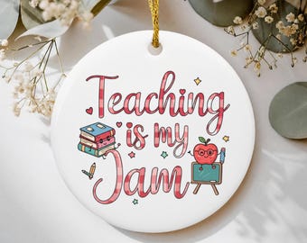 Teacher Ornament, Loves Teaching, Teacher Life, Teacher Grad New Teacher Graduation Gift for Teacher Appreciation Gift, Back to School Gift
