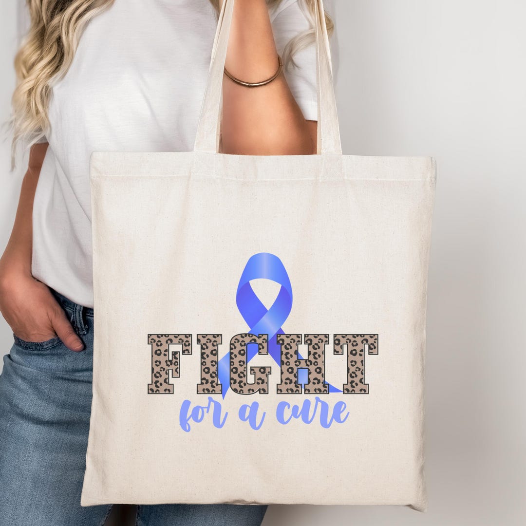 Colon Cancer Awareness Tote Bag, Cancer Support Tote, Survivor Gift ...