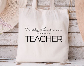 Fairooth Thank You Teacher Tote Bag - Reusable Canvas Bag With Interior Pocket (15x16 Inches)