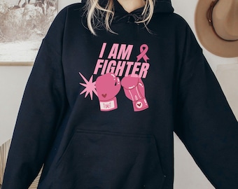 Breast Cancer Awareness Hoodie Pink Ribbon Sweatshirt Breast Cancer Survivor Sweater Pink October Support Shirt, Motivational Sweatshirt